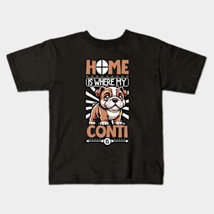 Home is with my Continental Bulldog Kids T-Shirt